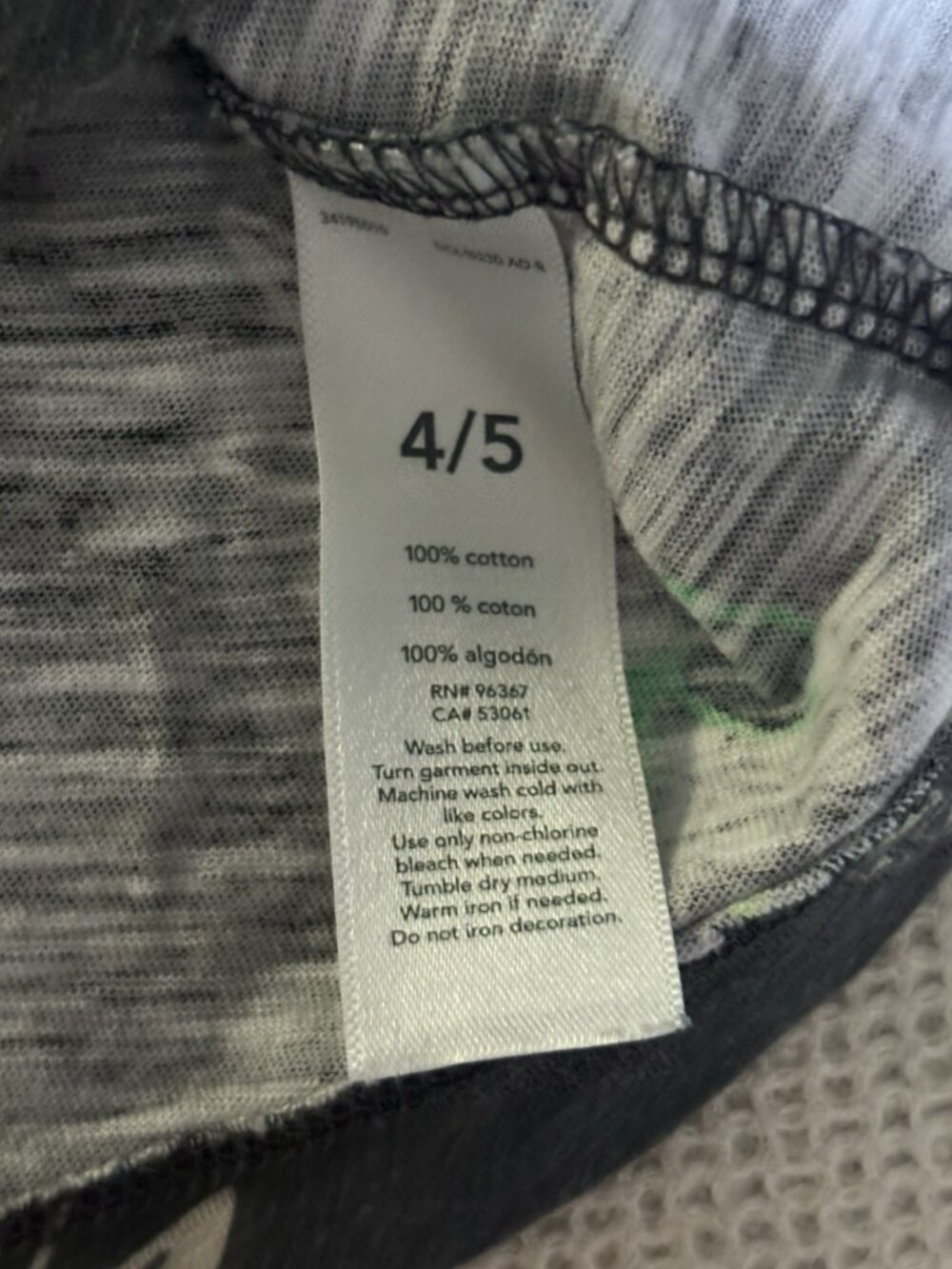 OshKosh B'gosh Boys Pineapple Print Tank Top Gray Green Pocket Size 4/5 - Picture 5 of 7